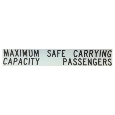 Capacity Decal