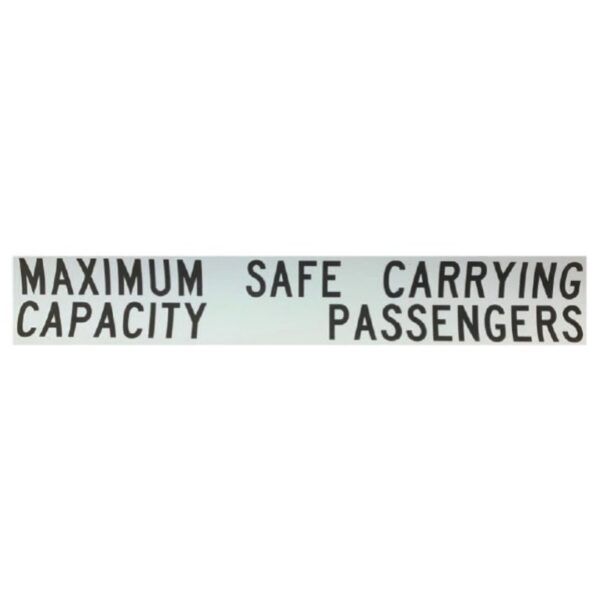 Capacity Decal