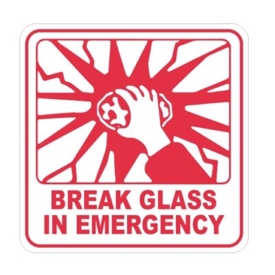 Break Glass Decal