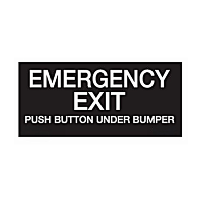 Push Button Under Bumper Decal